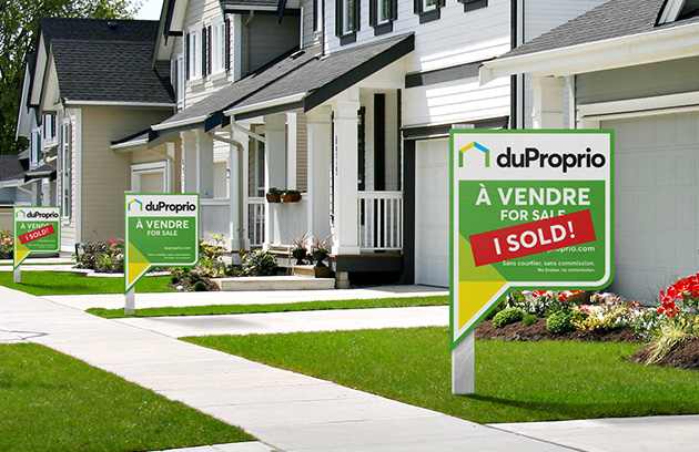 On sale or sold houses with DuProprio on a street