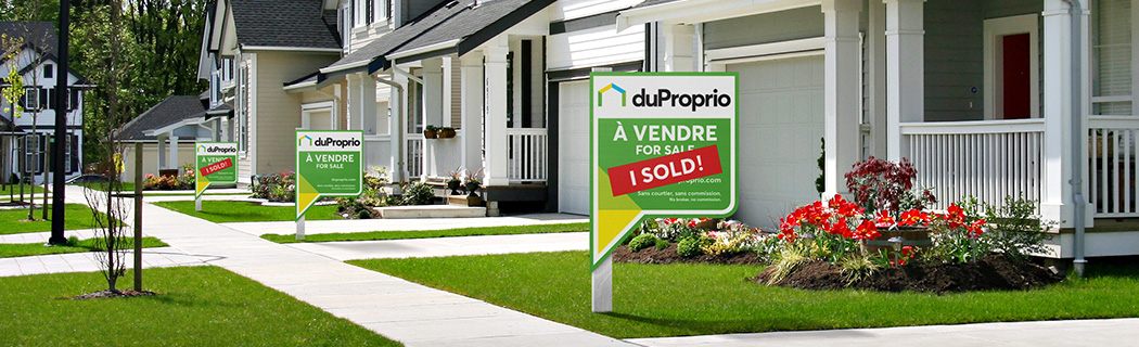 On sale or sold houses with DuProprio on a street